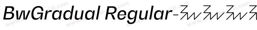BwGradual Regular字体转换